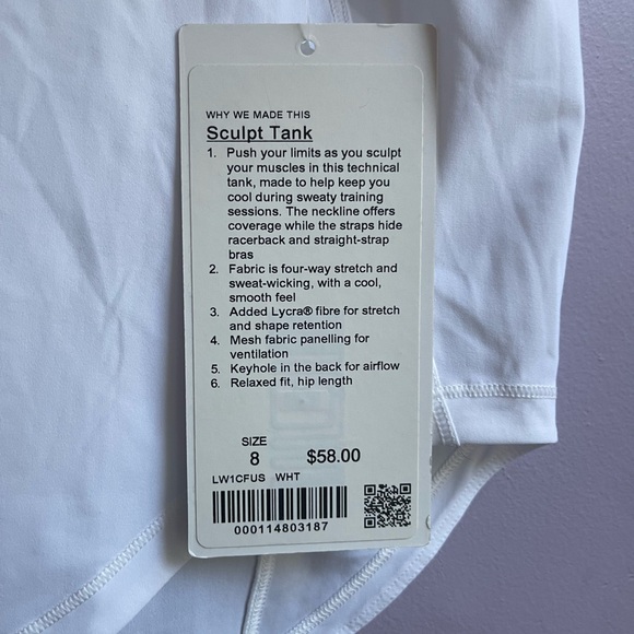 NWT Lululemon Sculpt Tank Top🤍 - Picture 3 of 9